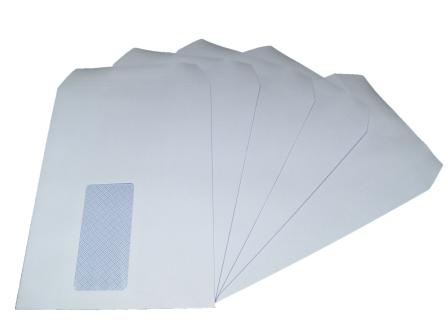 1000 x C5/A5 White Window Self Seal Envelopes 229x162mm , 90gsm